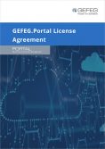 The product GEFEG.Portal is represented by clouds as a symbol for cloud/internet and other sign elements.